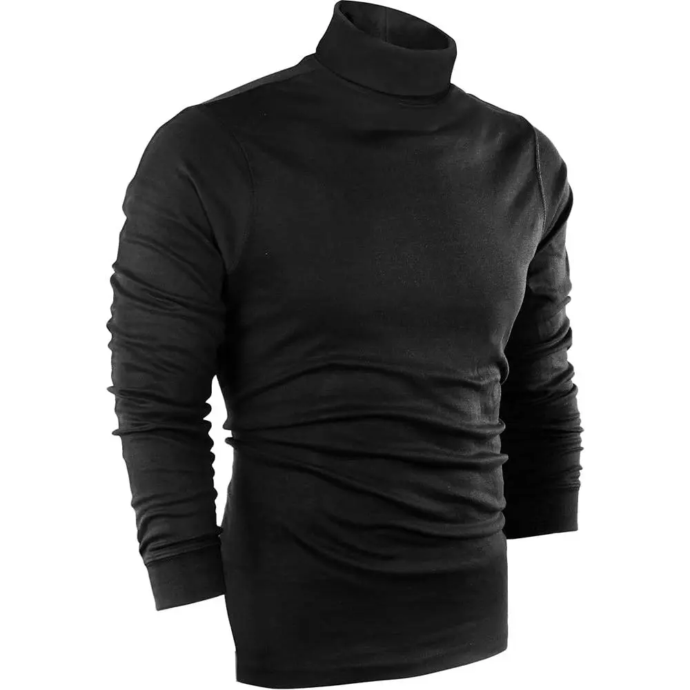 Utopia Wear Men's Turtleneck Knitwear Shirt - Slim Fit, Lightweight Long-Sleeve Yarn Fabric Pullover with UPF 50+ Protection