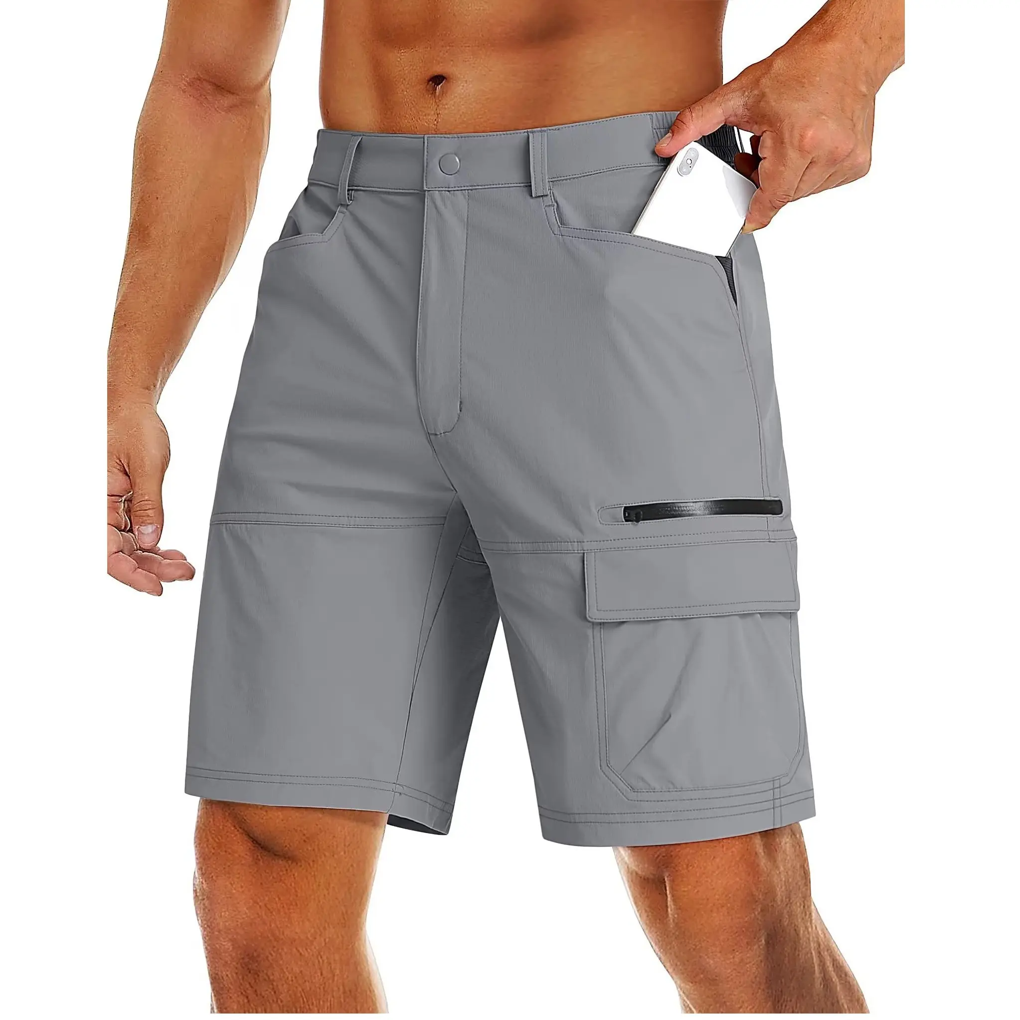 MAGCOMSEN Men's 9" Casual Cargo Shorts, Lightweight Quick-Dry Stretchy Fabric with 5 Pockets for Hiking, Golf & Outdoor Work, Breathable Stretchy Shorts, Casual Comfy Shorts,clothes for back to school,first day of school outfits