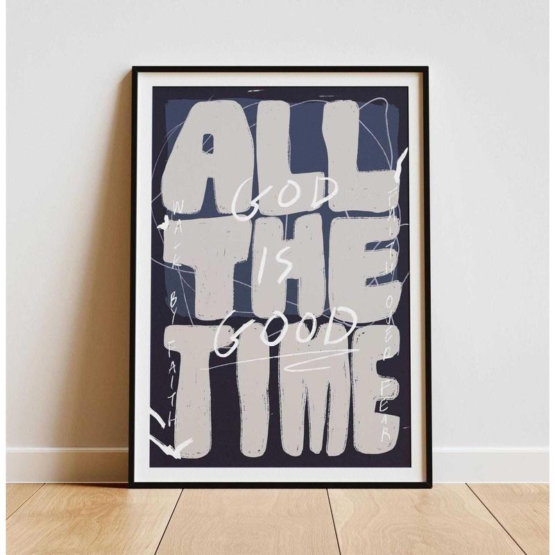 (OFF 60%) God Is Good All The Time Inspirational Christian Wall Art Poster Unframed, Faith-Based Decor Navy Biblical Scripture Art Modern Christian Decor Trendy