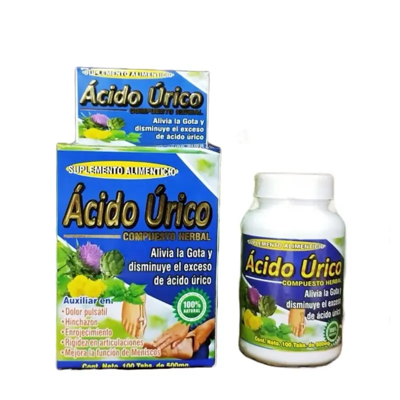Ácido Úrico suplemento 100 cápsulas Natural Vitamin Healthcare Fitness Supplement Dietary Edible Bathroom