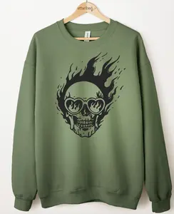 Flame Skull Graphic Top