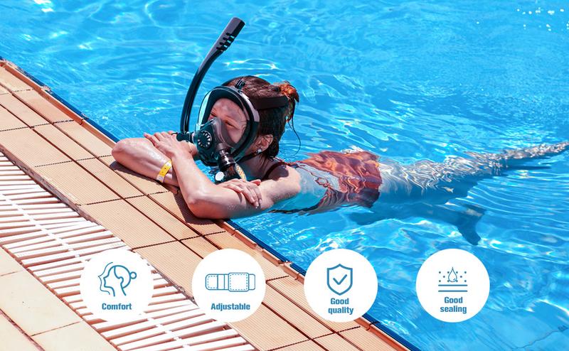 Mini scuba tank with Sub mask, 0.5L Diving Tank with Full face Mask Underwater Breath System Lung Tank DOT Certified Pony Bottle for Snorkeling,Suitable for various scenarios such as beach snorkeling and pool parties.