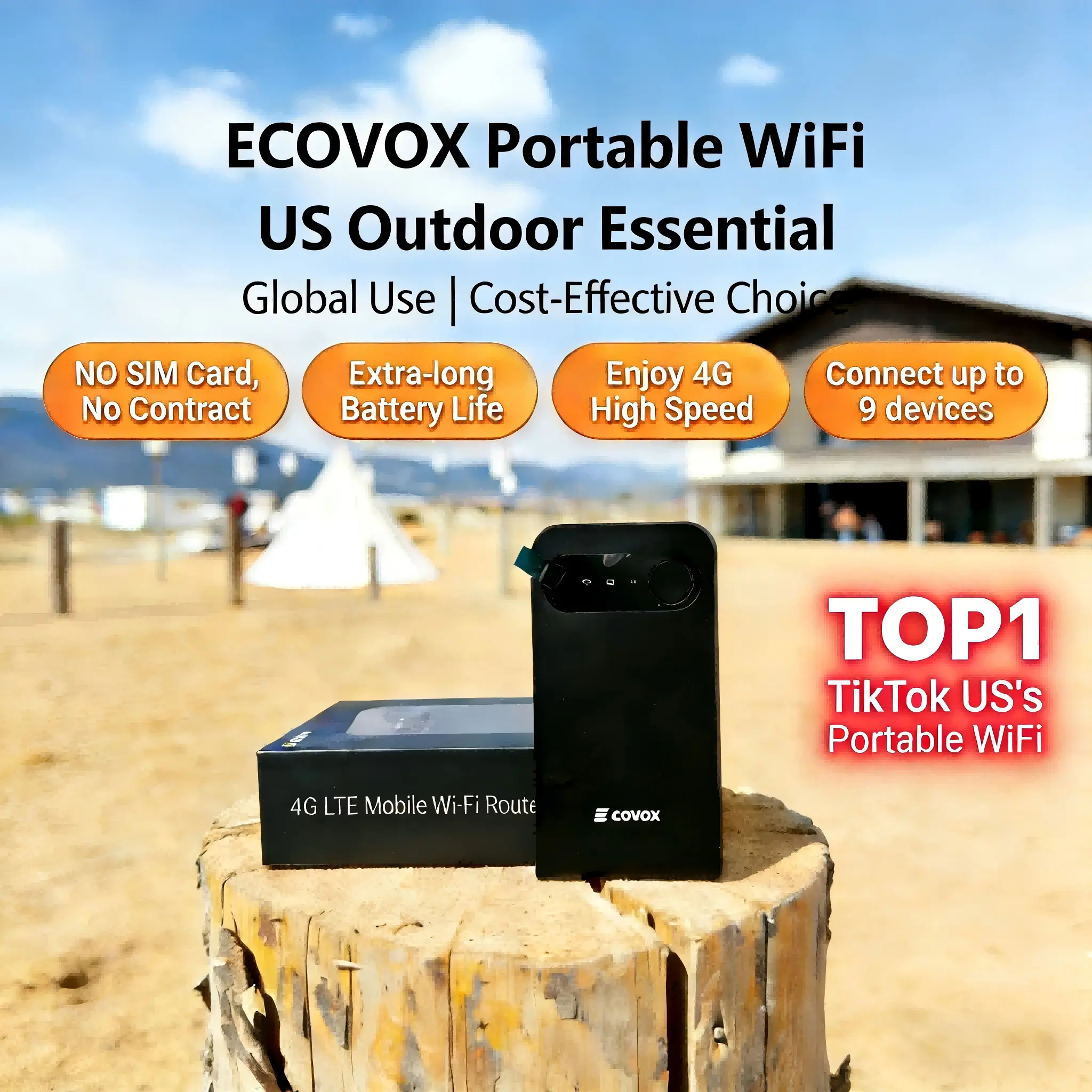 ECOVOX Portable WiFi Hotspot for Travel Camping（2Pack） | 4G LTE Mobile ...