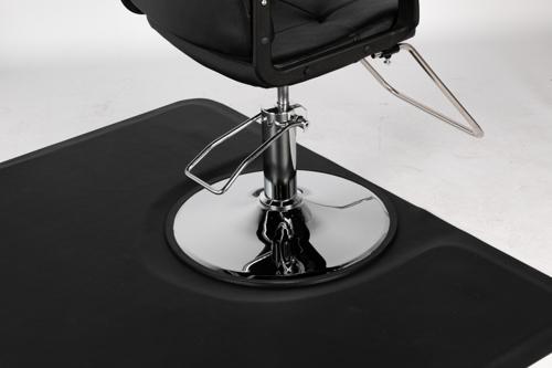 Hexagonal 4ft x 5ft x 1/2in PVC + NBR Foam Black Salon Mat for Professional Use in Salons Spas and Beauty Clinics