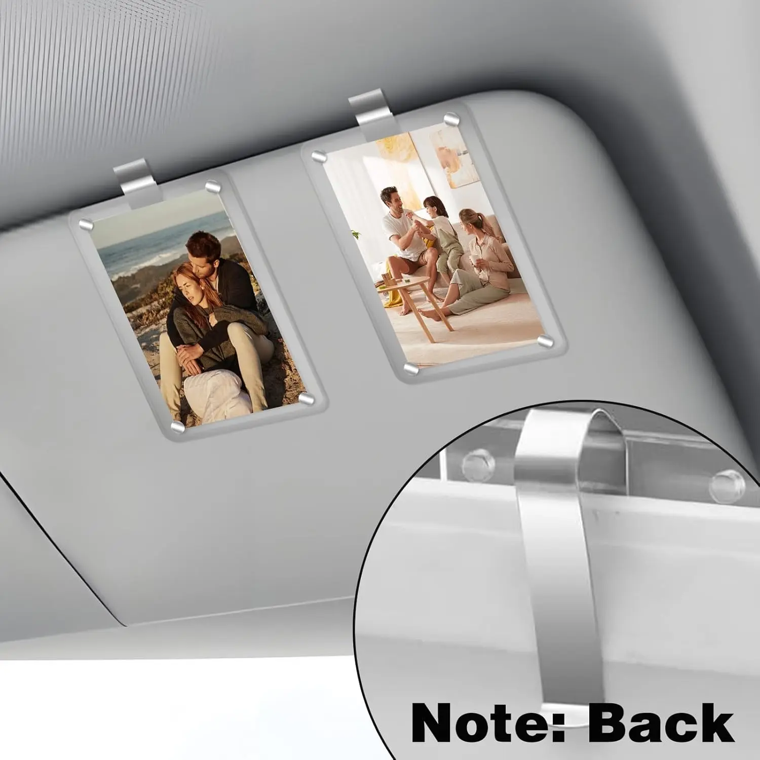 2Pcs Personalized Photo Car Visor Clip-Custom Polaroid Picture Frame-Sun Visor Decoration for Couplesand Loved Ones-Perfect Gift for AllHolidays,Personalized Sun VisorAccessory-Perfect Holiday Cift forCouples and Family Members
