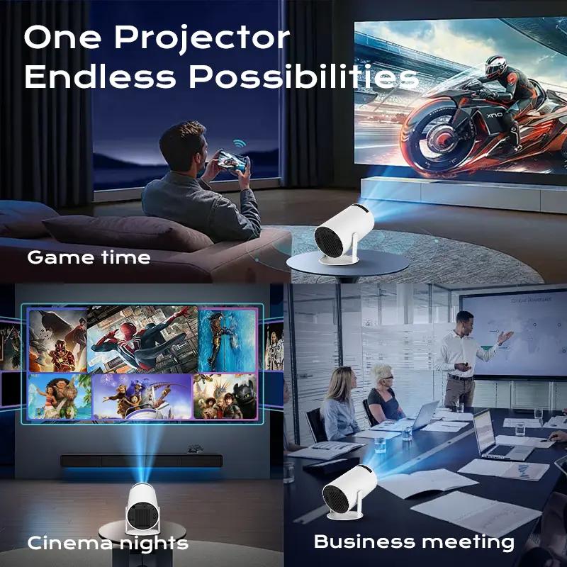 Outdoorfun HY300Pro+ 290ANSI Projector 8K/4K/1080P Decode Auto Keystone Correction Dual-Band WiFi6 & Bluetooth5.4 Android 14 1280x720P for Home Cinema Portable Movie Theater Gift - Audio Outdoorfun HY300Pro+ 290ANSI Projector 8K/4K/1080P Decode Auto Keystone Correction Dual-Band WiFi6 & Bluetooth5.4 Android 14 1280x720P for Home Cinema Portable Movie Theater Gift - Audio