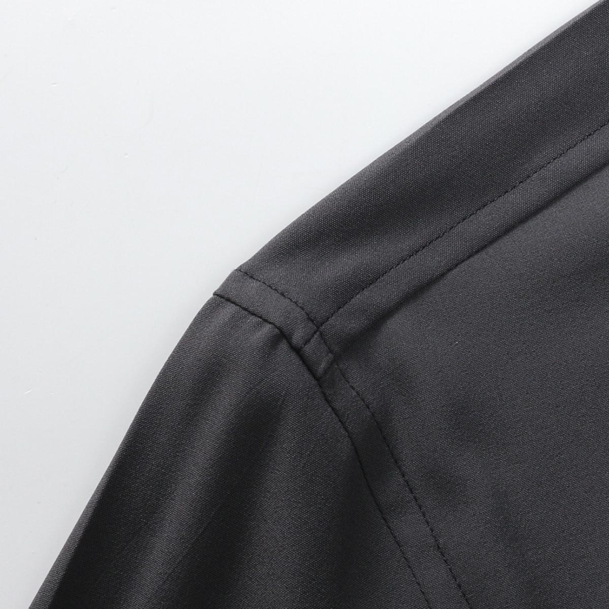 Men's Fashion Spring and Autumn Dress Light Business Long Sleeve Shirt Classic Double-breasted Elastic Contrasting Color Comfortable Breathable Sweat Top Men's Clothing