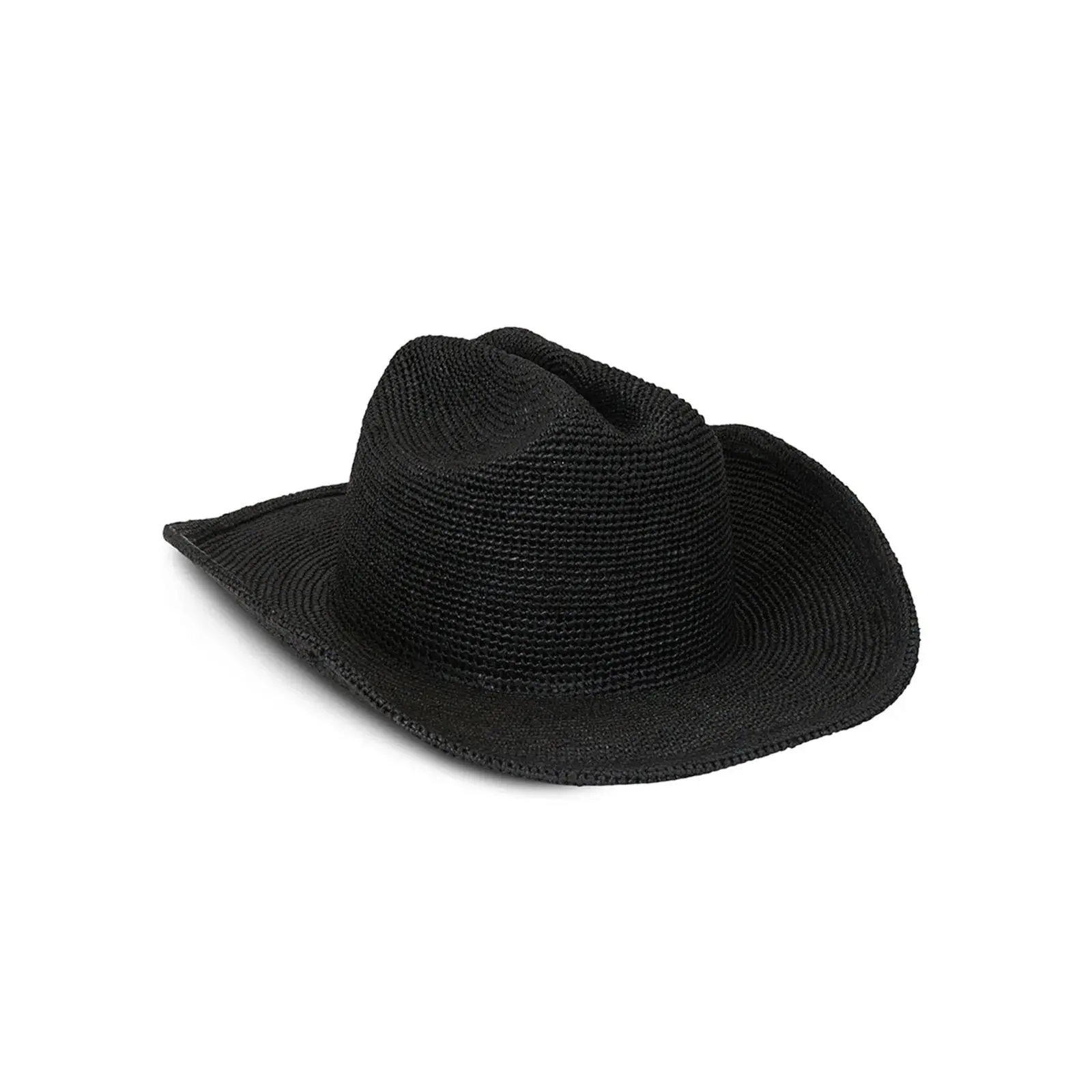 Women's Natural Handcrafted Raffia Straw Cowboy Hat - Wire-Reinforced Wide Shapeable Flicked Brim, Cattleman Crown, Coastal Cowgirl Country Female Boho Chic Summer Fashion Accessory, Straw Hat, Country Hats
