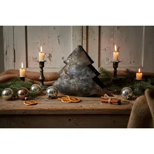 Antique Bronze Rocking Tree - Large Iron Primitive Christmas Decor