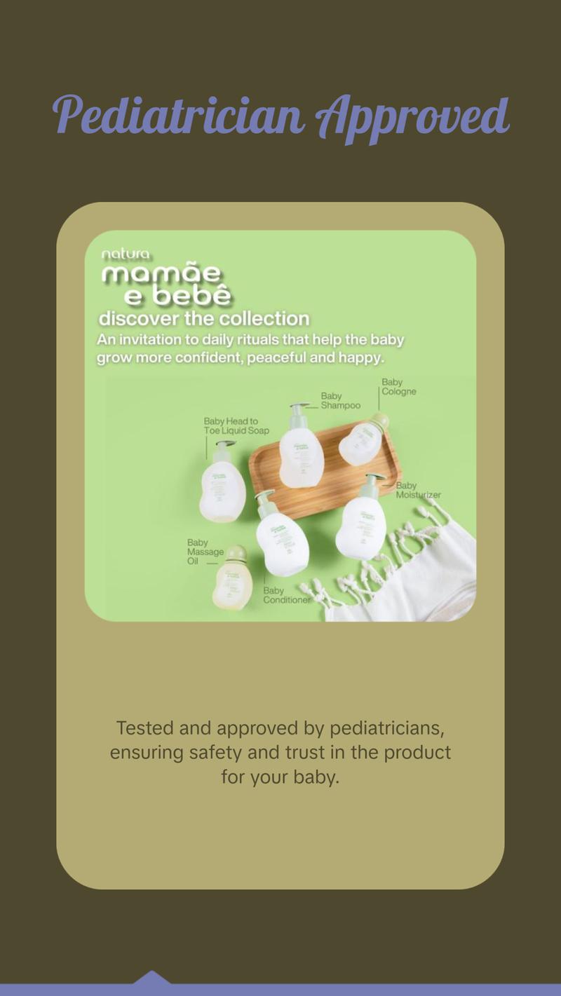 Natura Mamãe e Bebê Baby Massage Oil, Lightweight Vegan Formula, Hydrates & Softens Baby's Sensitive Skin, 3.3 fl oz Natura Mamãe e Bebê Baby Massage Oil, Lightweight Vegan Formula, Hydrates & Softens Baby's Sensitive Skin, 3.3 fl oz