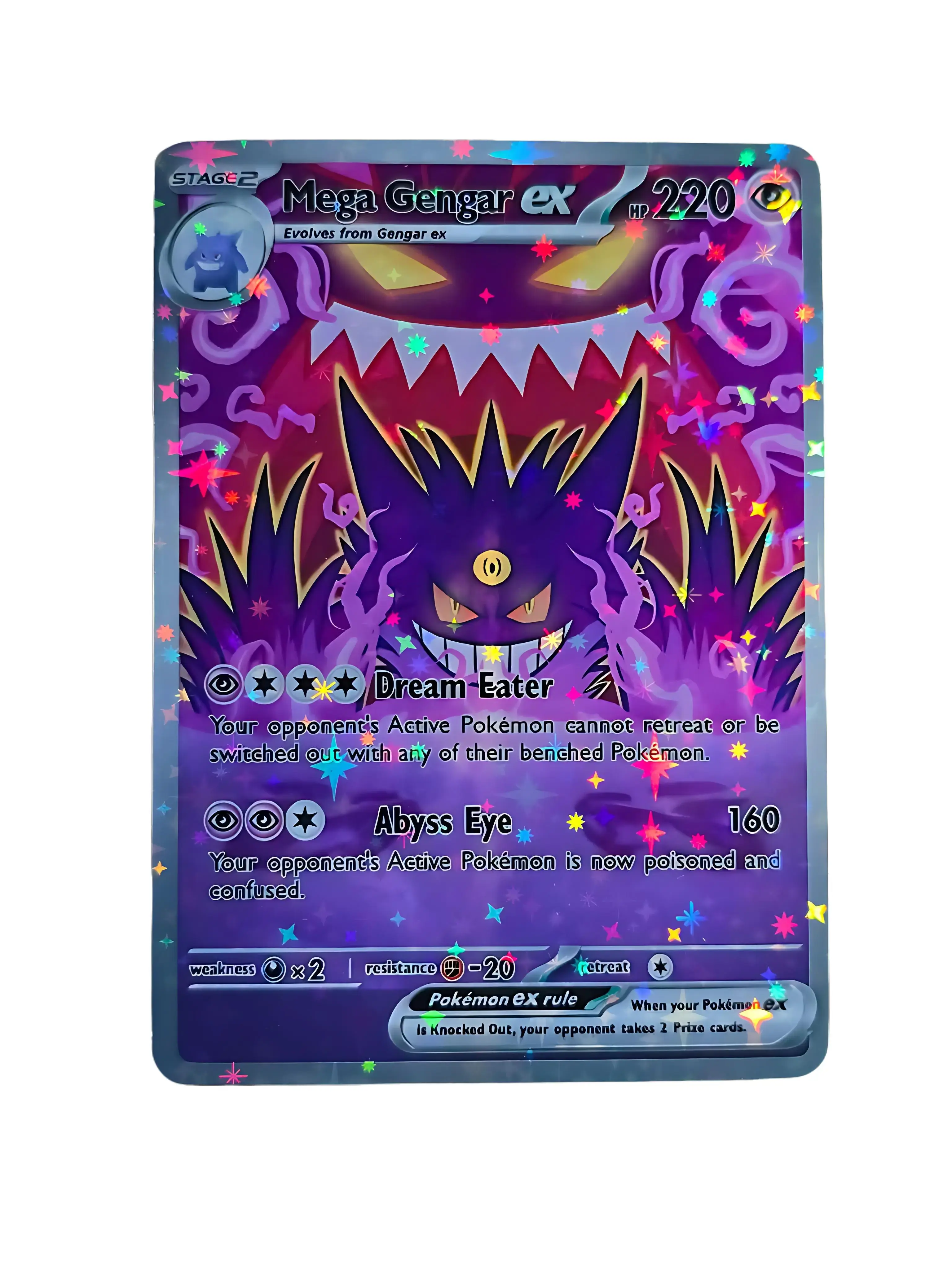 Mega Gengar EX Custom Card | Shattered Glass Holo / Starry Holo / Shattered  Glass Textured - TikTok Shop