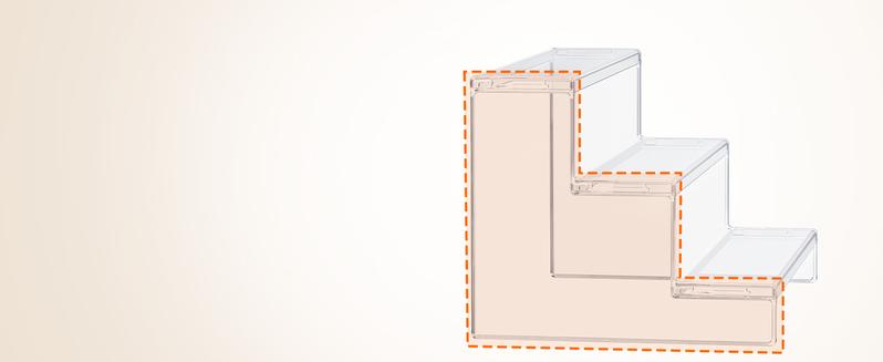 Lifewit 3 Tier Clear Display Stand with Interlocking Panels, Multi-Purpose Acrylic Organizer for Perfume, Skincare, Makeup & Dessert