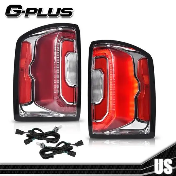 G-PLUS Tail Lights Factory LED Tail Light Assembly, Rear Lights Brake Lamps Left+Right Fit For 2016-2018 GMC Sierra 1500