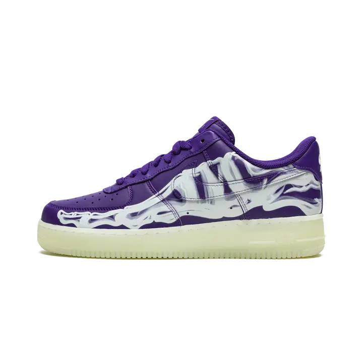 Nike Air Force 1 Low '07 QS Purple Skeleton Halloween CU8067 500