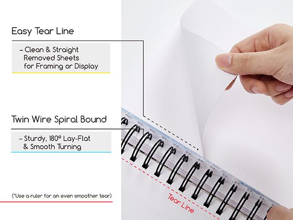 MEEDEN Mixed Media Paper Pad: 9" x 12" 112lb/165gsm Spiral Bound Mixed Media Sketchbook with DIY Cover - 60 Sheets Art Drawing Pad for Wet & Dry Media Watercolor, Acrylic, Markers, Pastels, Pencils