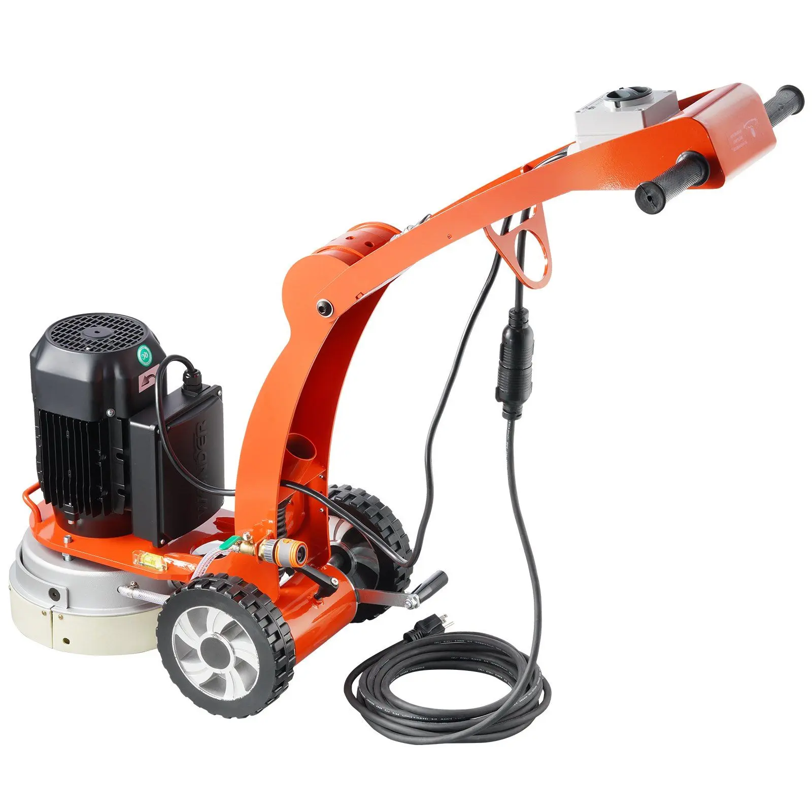 VEVOR Electric Concrete Floor Grinder 10" Walk-Behind Grinder 1.7HP Concrete Floor Polisher, 1300W Grinding Machine, 1720RPM Upgrade Brushless Motor Surfacing Grinder for Granite/Marble/Stones