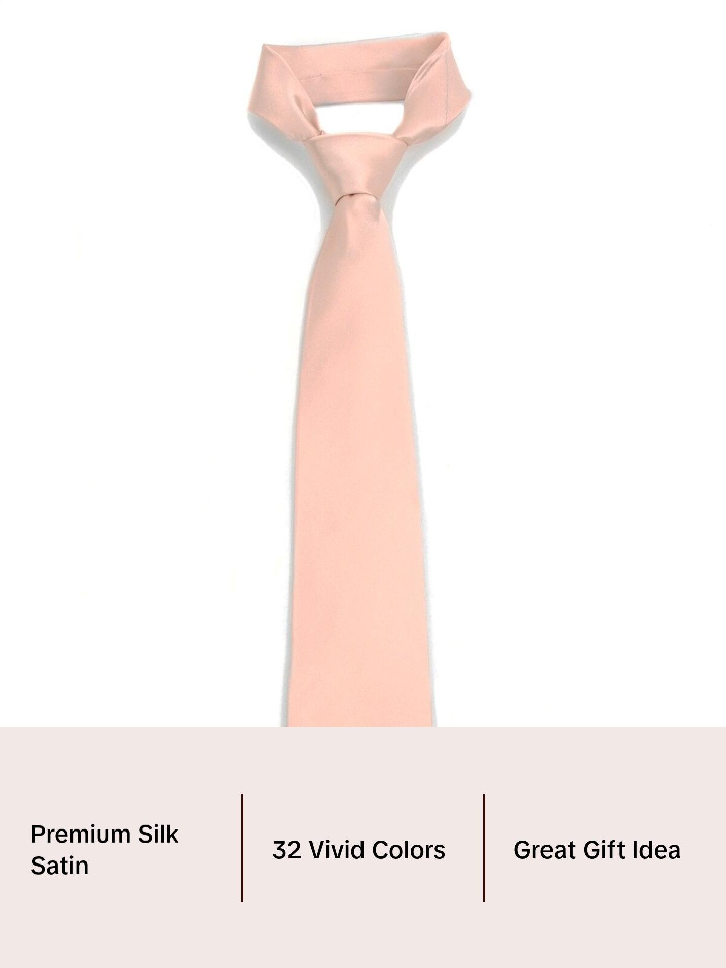 Luxury Silk Satin Tie - 32 Vibrant Colors, Perfect for Weddings, Business & Special Events