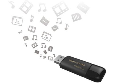 TEAMGROUP C175 128GB USB 3.2 Gen 1 Flash Drive Rounded Streamlined Unibody Design Black Pearl Seamless Construction Matte and Glossy Finish, Speed Up to 100MB/s (TC1753128GB01)