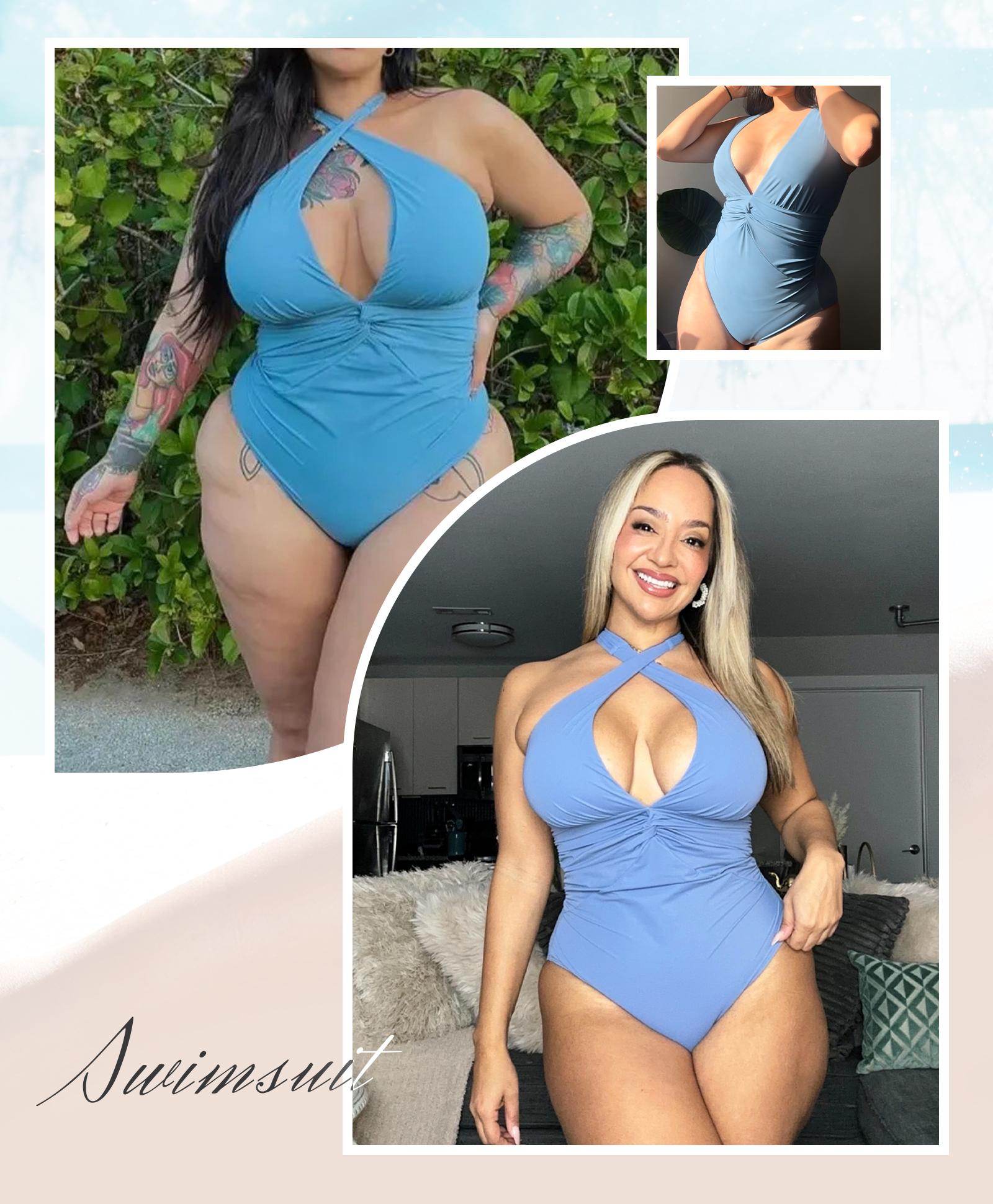 Shapellx Smart Sculpt Ruched Twist-Front Shaping Swimsuit for Women One Piece Bathing Suit Multiple ways to wear Swimwear