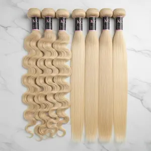 100% HUMAN HAIR, 613 BLONDE, EACH BUNDLE 100G