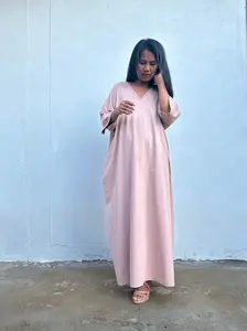 Olivia Cotton Kaftan in Peach