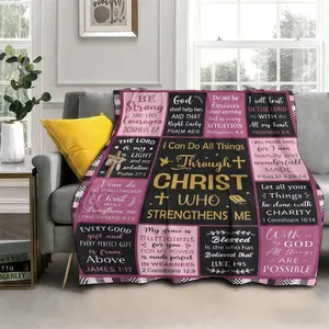 Christian Gifts for Women, Christian Baptism Gifts, Christian Bible Verse Blanket for Women,  Baptism Gifts for Girls, Religious Gifts, Inspirational Gifts for Women, Confirmation Gifts for Teen Girls,   Valentines Gifts for Women Men