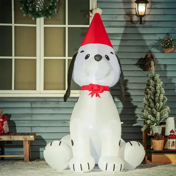 Cute Dog Christmas Inflatable Decoration