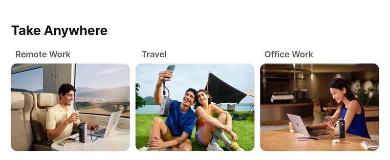 【Exclusive TikTok Gift】ECOFLOW Rapid Power Bank, 25,000mAh, 170W, 100W Built-in and Retractable Cables, Portable Charger with Triple 100W USB-C Port, Compatible with iPhone Series, Samsung, Laptop and More, Silver Travel Battery Pack