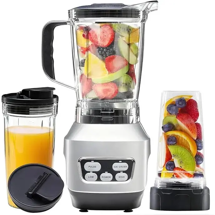1200W High Speed Countertop Blender with 21000 RPM Motor, 6-Edge Stainless Steel Blades and BPA-Free 60oz Pitcher, Heavy Duty Ice Crushing Machine with Overheat Protection