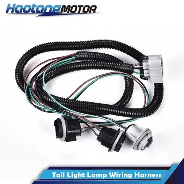 CROSSDESIGN 1pc Durable Left-Hand (LH) Tail Light Harness, Easy-Install Replacement for Chevy Silverado Pickup Truck, GMC Sierra 3500 HD Car Lights
