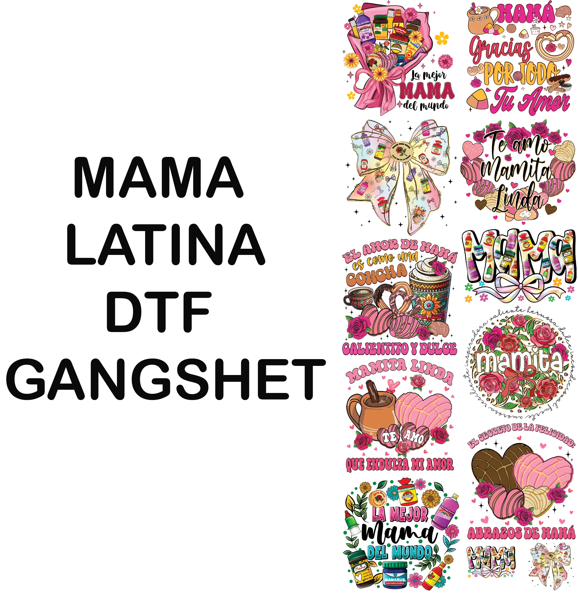 MAMA LATINA DTF GANGSHEET FOR SHIRT MAKING