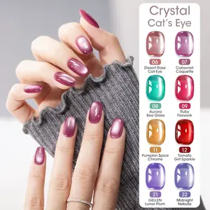 GELLEN PRO BIO One-Step Gel Nail Polish Cat-Eye Set with AI Smart UV Lamp | 5-in-1 Formula | Fast Curing & Beginner-Friendly