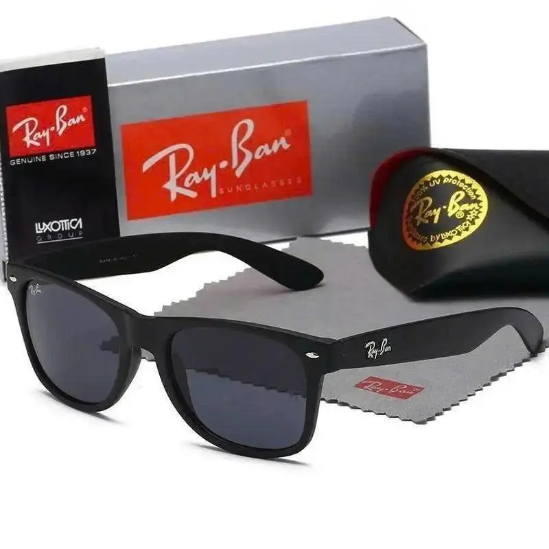RayBan Polarized Outdoor Shades Black Square Eyewear UV Protection Sunglasses for Casual Daily Wear