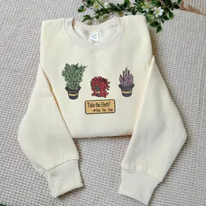 Resident Evil Herb Embroidered Sweatshirt, Green Red Blue Herb Gamer Hoodie, Survival Horror Game Shirt, Retro Gaming Gift