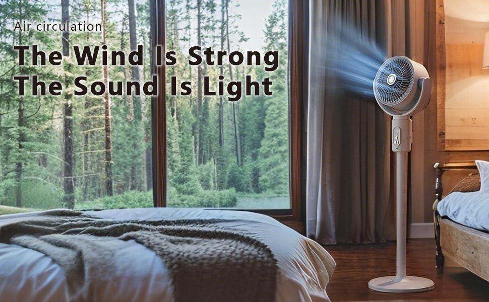 2026 Upgraded 3-in-1 Circulator Fan for Home, Standing & Desktop & Ground Mode, 3D Loop Cooling Oscillating Pedestal Fan with Remote, 9 Speeds, 20dB Quiet DC Motor, 12H Timer Airflow Fan for Bedroom Office