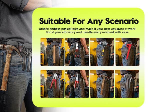 SEESE Magnetic Tool Holder-Clip-On Belt Magnet for Screws,Nails,Hammers,Sockets,Pliers,Screwdrivers,Trowels,Drill Bits,Wrenches &More Heavy Duty