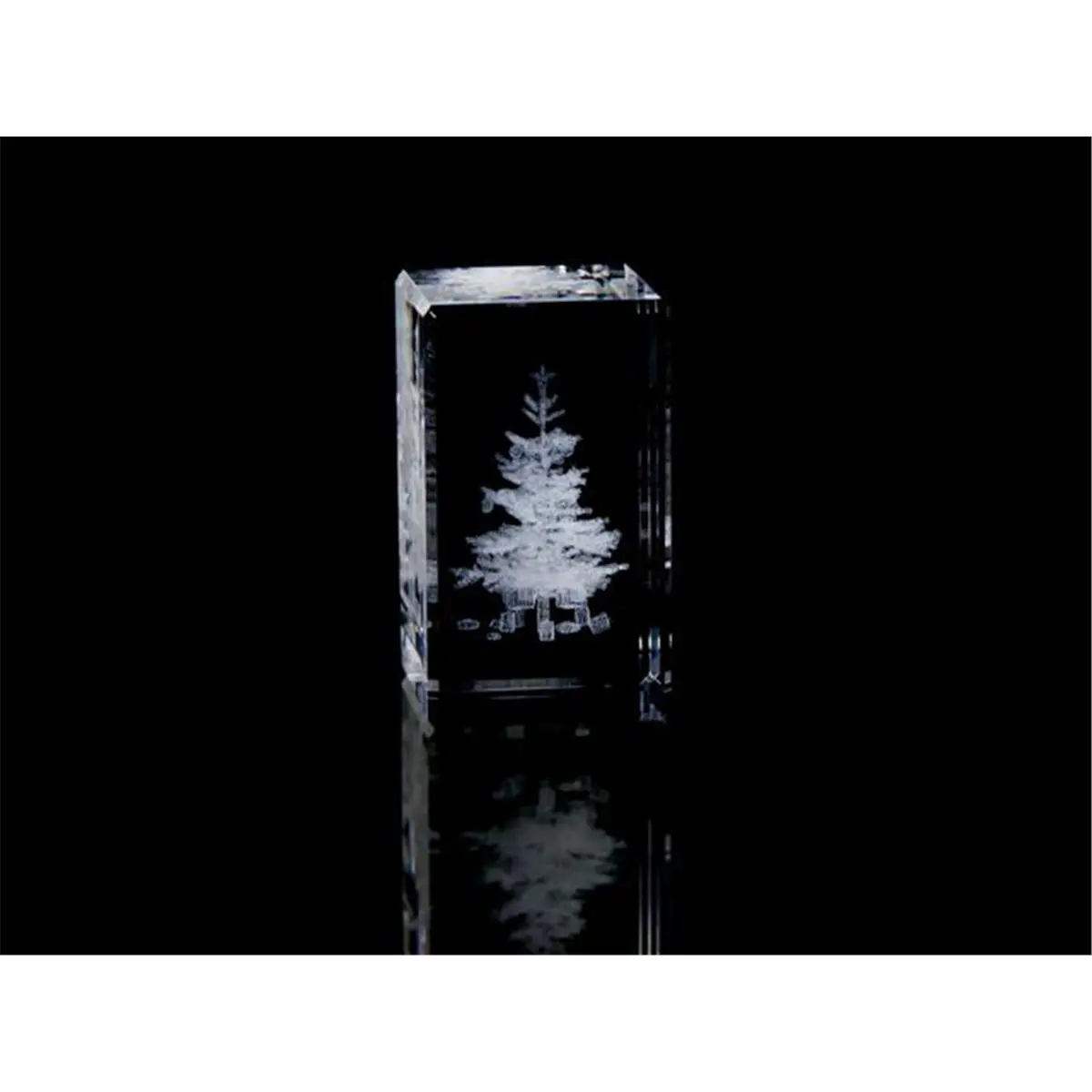 Asfour 30%-Lead Crystal Tree Christmas Ornament - Tree Shape, Diamond-Cut, Laser-Engraved, Shine Enhancing Small Sparkling Glass Decor with Garlands, Crystal Curtains, 1.6L x 2.75H x 1.6W in, Indoor Home Decor, Crystal Wedding Trees, Decorative