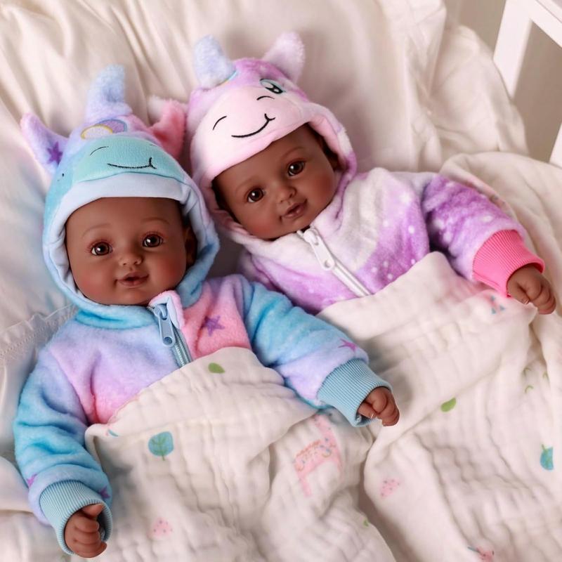 BABESIDE Lifelike Reborn Baby Dolls Twins, 17 /20 inch Soft Vinyl Limb Cloth body Dolls Realistic Newborn Real Life Baby Boy Girl Dolls with Clothes and Pacifier Toy Gift for Kids Age 3+