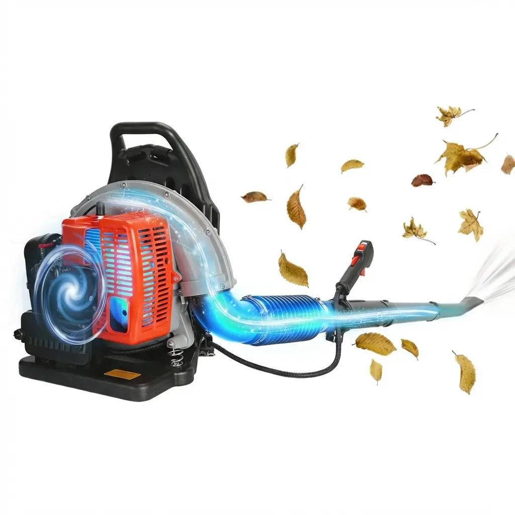 63CC 665CFM Lightweight Portable Backpack Gas-Powered Leaf Blower - 2-Stroke Air-Cooling Gasoline Tool, Blowers for Lawn Care, Garden Grass Cleaning & Light Snow Removal