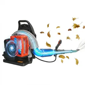 63CC 665CFM Leaf Blower - 2 Stroke Backpack Gas Powered Leaf Blower, Grass Lawn Blower Air Cooling Gasoline Backpack Grass Blower, Backpack Snow Blower for Garden Parts Portable