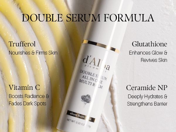[OFFICIAL d'Alba] White Truffle Double Serum All-in-one Multi Balm - Vegan Skincare with Vitamin C and Vegan Collagen, 3-in-1 Anti Wrinkle, Eye Treatment, Dark Spot Remover