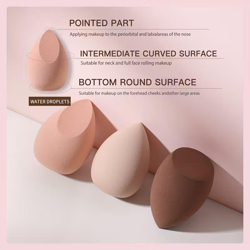 Makeup Sponge Set – 3PCS Colorful Air‑Blend Puffs for Perfect Makeup