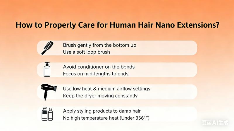 Sunny Hair | Nano Bead Hair Extensions Real Human Hair 14–24 Inch 50g Lightweight Volume for Women