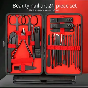 Beauty Nail Art 24-Piece Stainless Steel Clipper Set for Personal & Professional Use Durable & Long-Lasting Manicure Tools