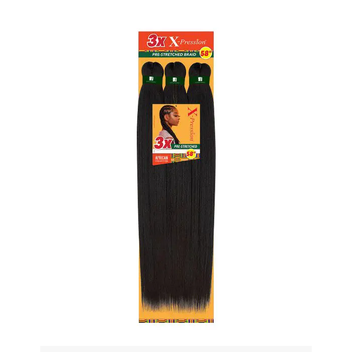 Sensationnel Synthetic African Collection X-Pression 3X Volume Pre-stretched Braid 58"