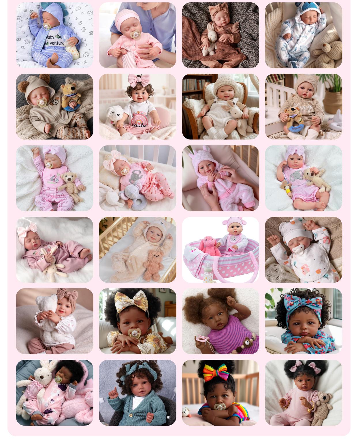 Babeside Realistic Reborn Baby Dolls 17/20/22 Inch Soft Weighted Body Lifelike Newborn Doll Girl & Boy with Gift Box for Kids Age 3+