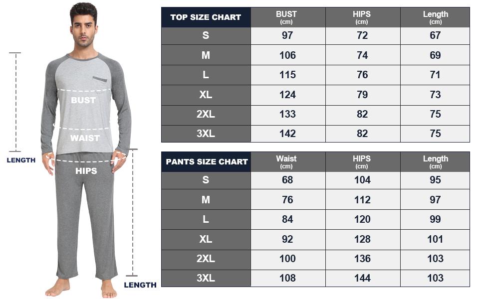 MoFiz Men's Long Sleeve Pajama Set with Modal Pants and Pockets for Fall and Spring Soft Casual Loungewear Crewneck Nightwear Homewear Pjs Pyjamas Menswear Suit Beige Light Grey