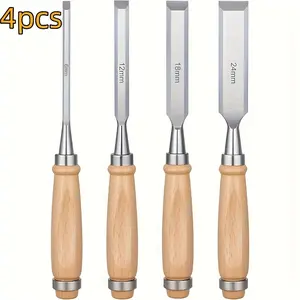 4 Piece Wood Chisel, Professional Wood Woodworking Tools Set,Bevel Edge Chisel Set