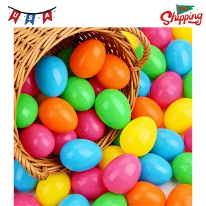 48 Pcs Easter Eggs, Premium Plastic Solid Color Egg Set