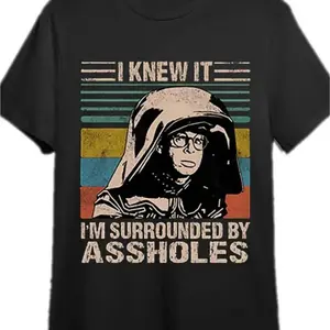 I Knew It I& #   39;m Surrounded By - Dark Helmet Spaceballs - T-Shirt 340653   funny Men’s Short Sleeve Graphic T-shirt Collection Menswear Top
